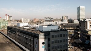 Vue sur la ville depuis l’hébergement