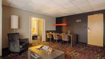 Suite, 1 Double Bed ( Extra Bed possible) | Premium bedding, in-room safe, desk, laptop workspace