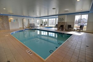 Indoor pool, open 7:00 AM to 11:00 PM, sun loungers