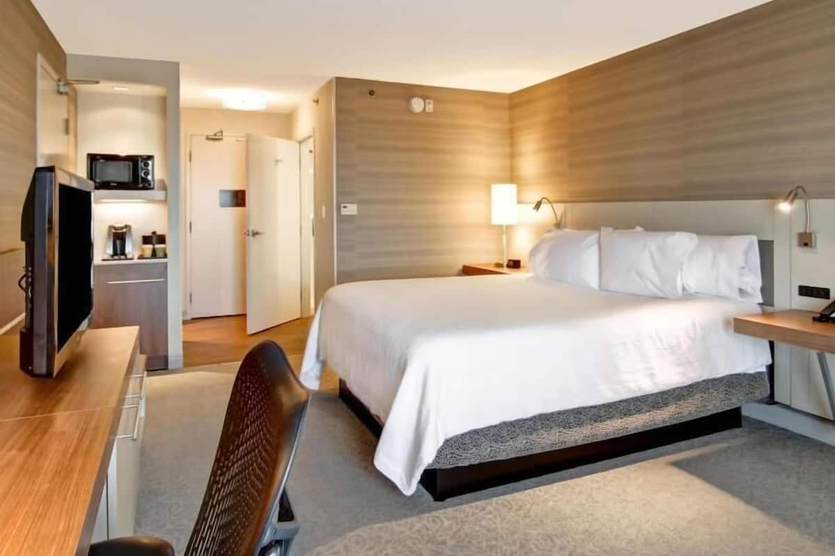 Hypo-allergenic bedding, down comforters, pillowtop beds, desk