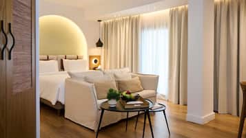 Chambre Deluxe, 1 très grand lit | Draps italiens de Frette, literie de qualité