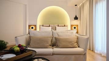 Chambre Deluxe, 1 très grand lit | Draps italiens de Frette, literie de qualité