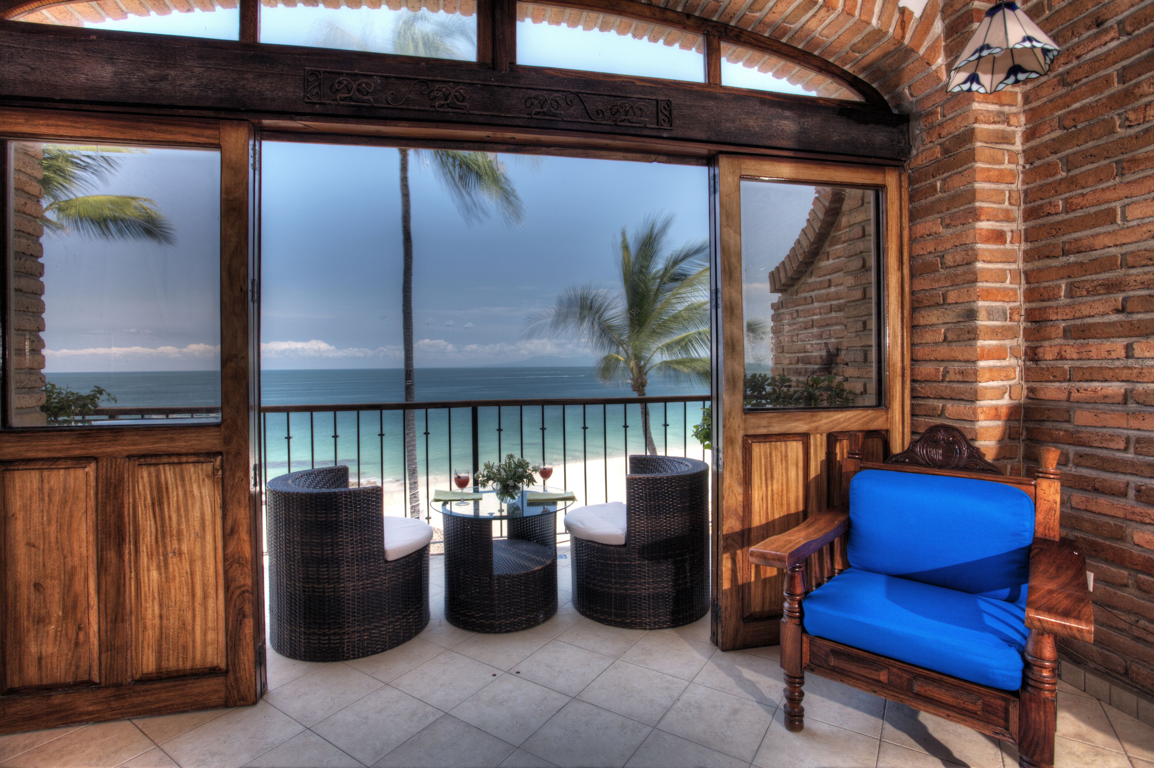 Deluxe appartement, 1 slaapkamer, balkon, aan het strand | Balkon