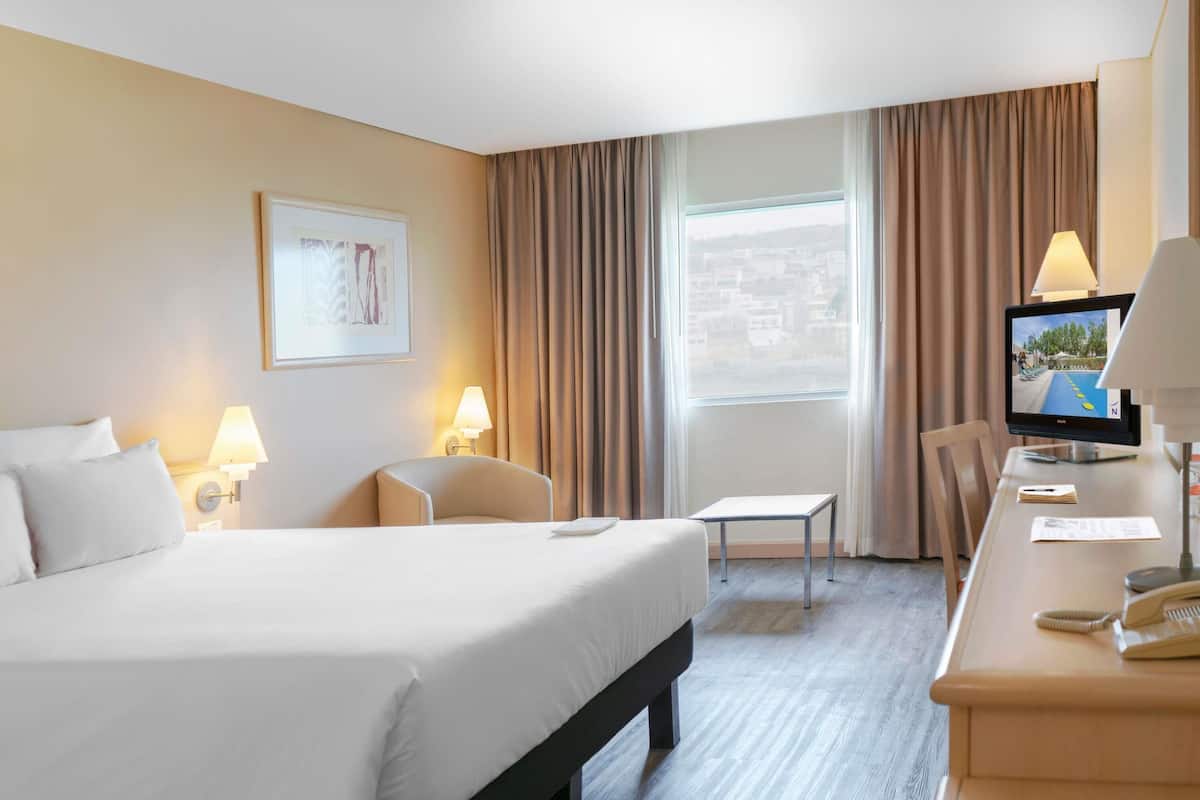 In-room safe, desk, laptop workspace, blackout curtains