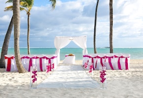 Outdoor wedding area