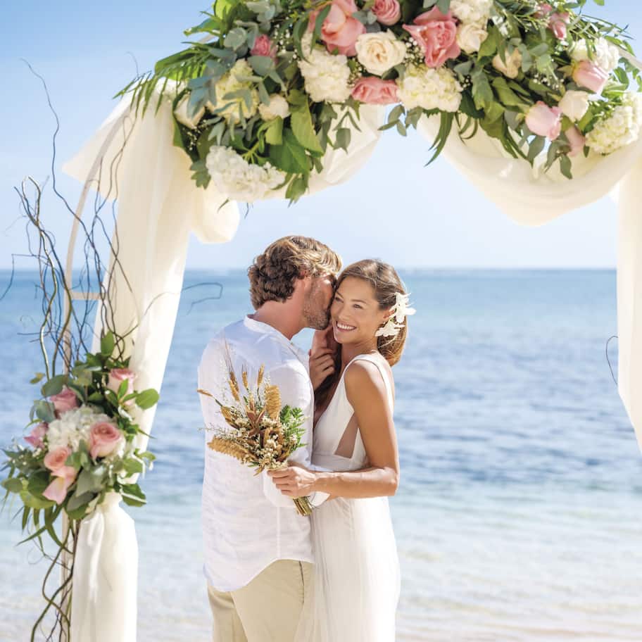 Outdoor wedding area