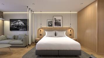 1 dormitori, minibar, caixa forta a l'habitació i escriptori