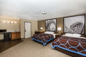 Suite, 2 Queen Beds, Non Smoking | 1 bedroom, desk, blackout curtains, iron/ironing board