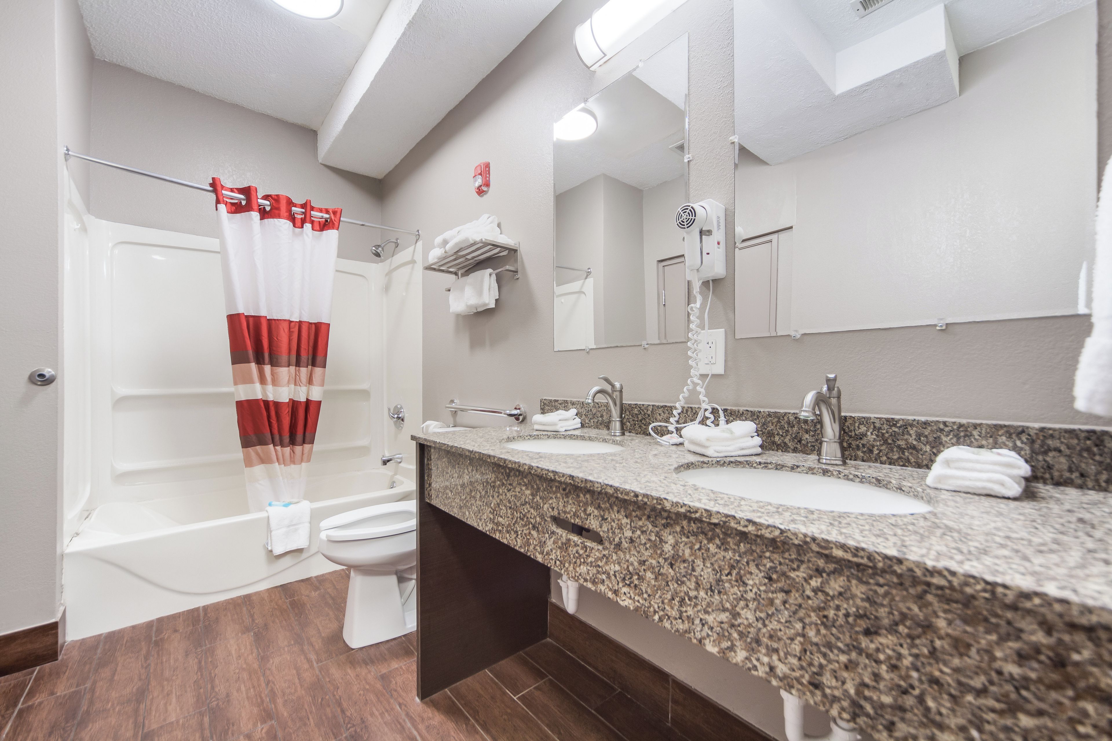 Standard Suite (3 Queen Beds, Smoke Free) | Desk, iron/ironing board, WiFi (free), bed sheets