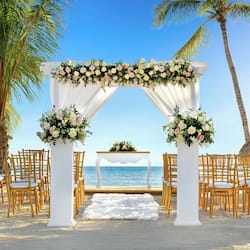 Outdoor wedding area