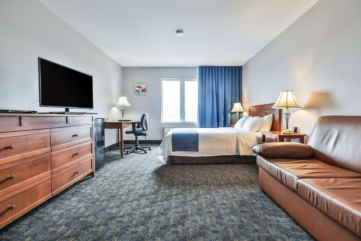 Room, 1 Queen Bed, Non Smoking | Desk, laptop workspace, blackout drapes, soundproofing