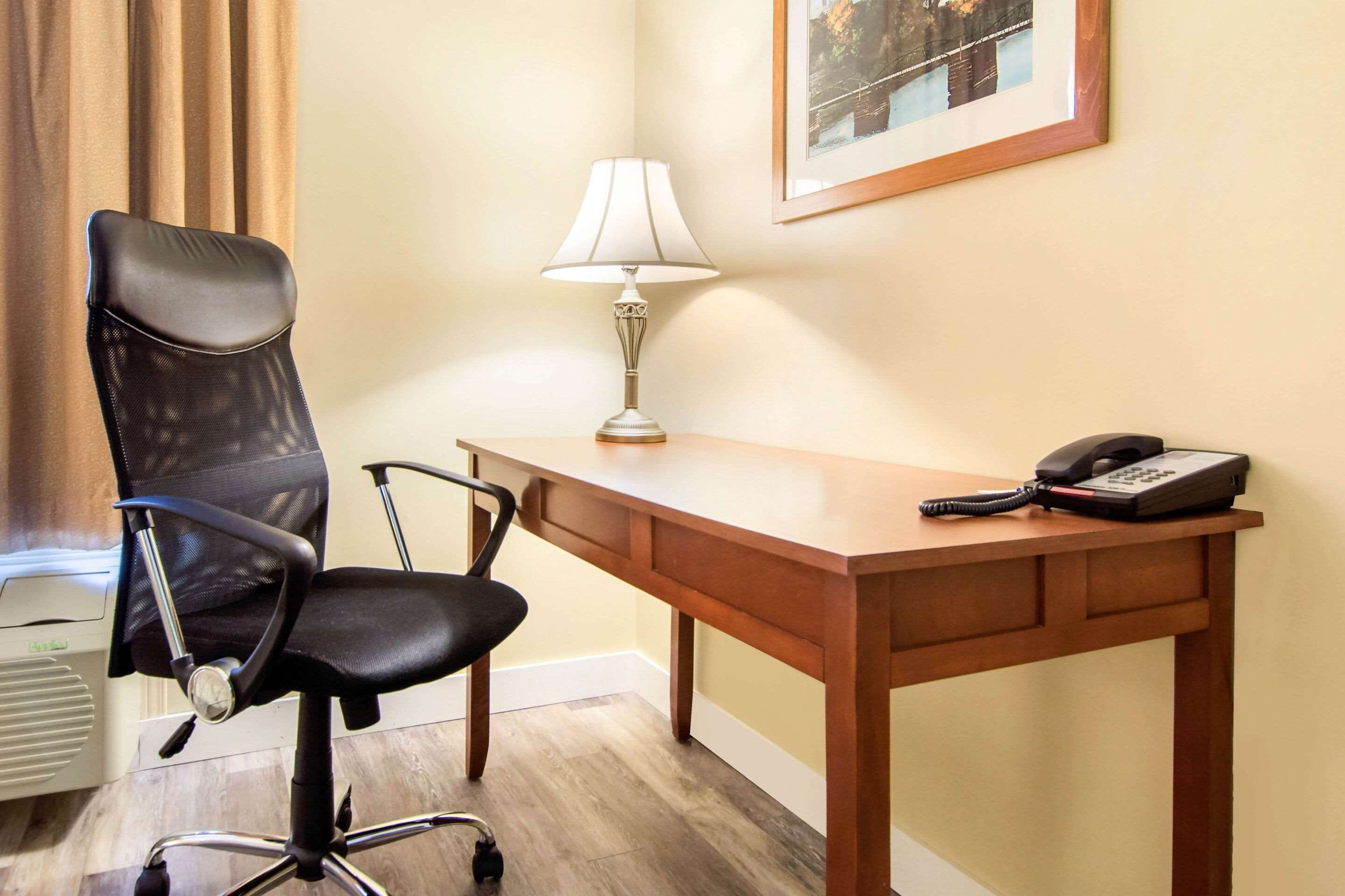 desk, laptop workspace, blackout curtains, soundproofing