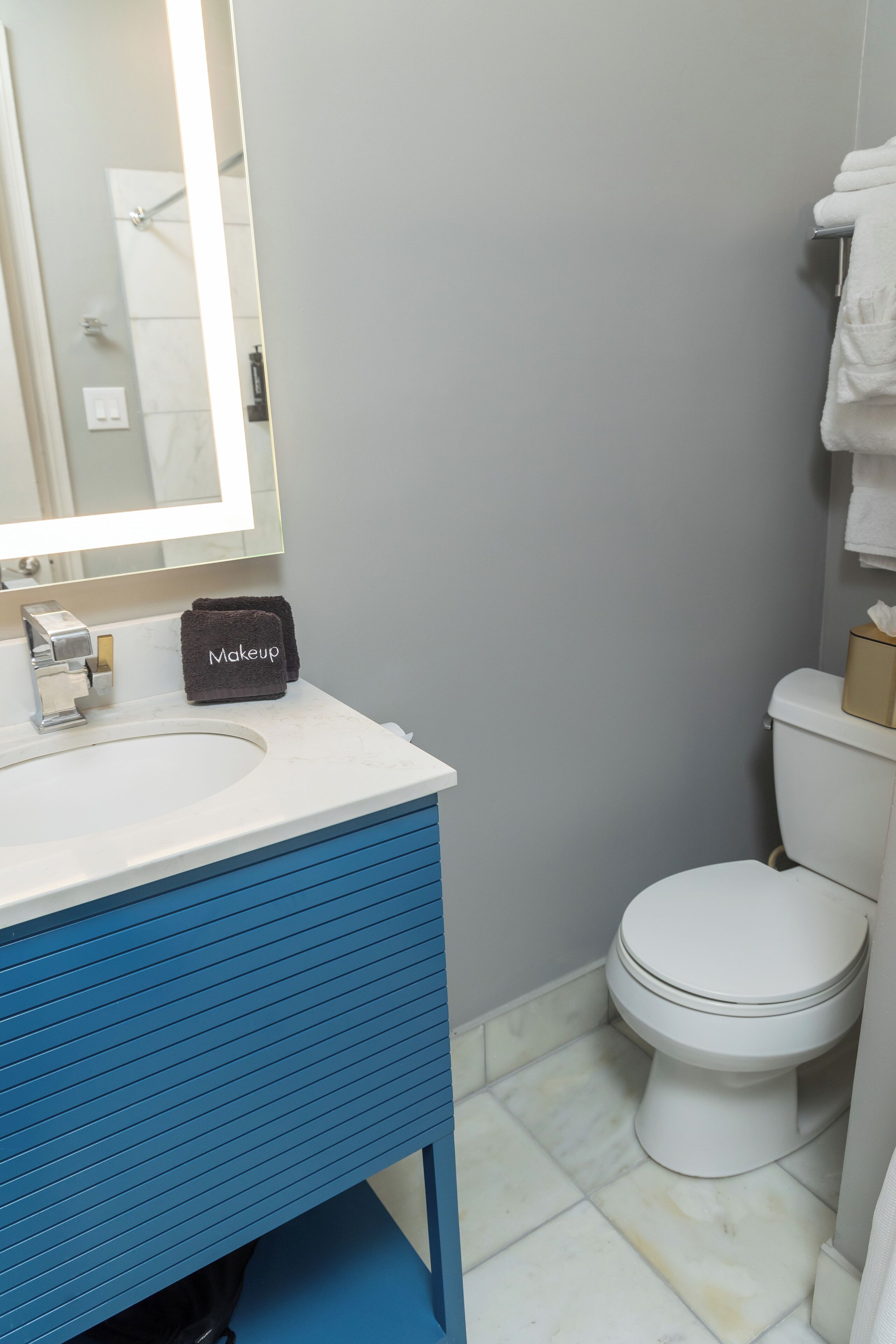 free toiletries, hair dryer, towels