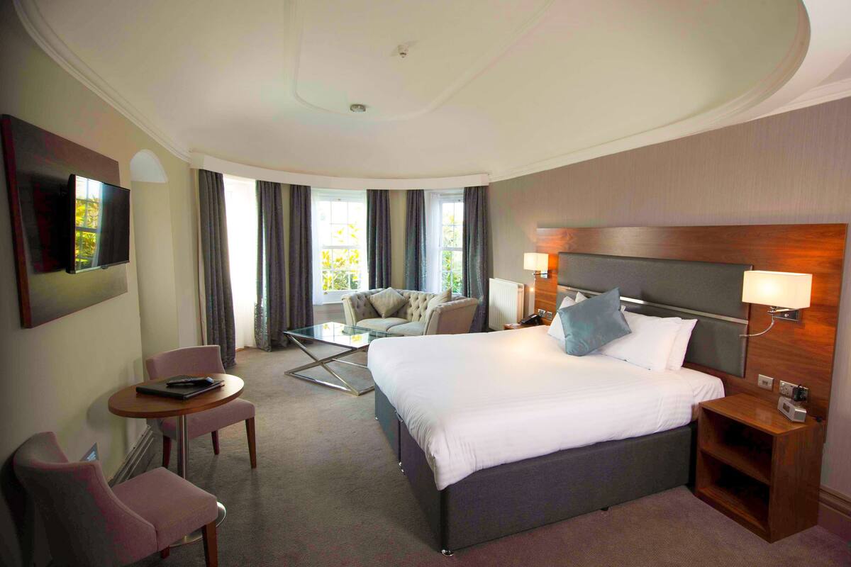 suite, 1 king bed, non smoking | desk, laptop workspace, iron/ironing board, free wifi