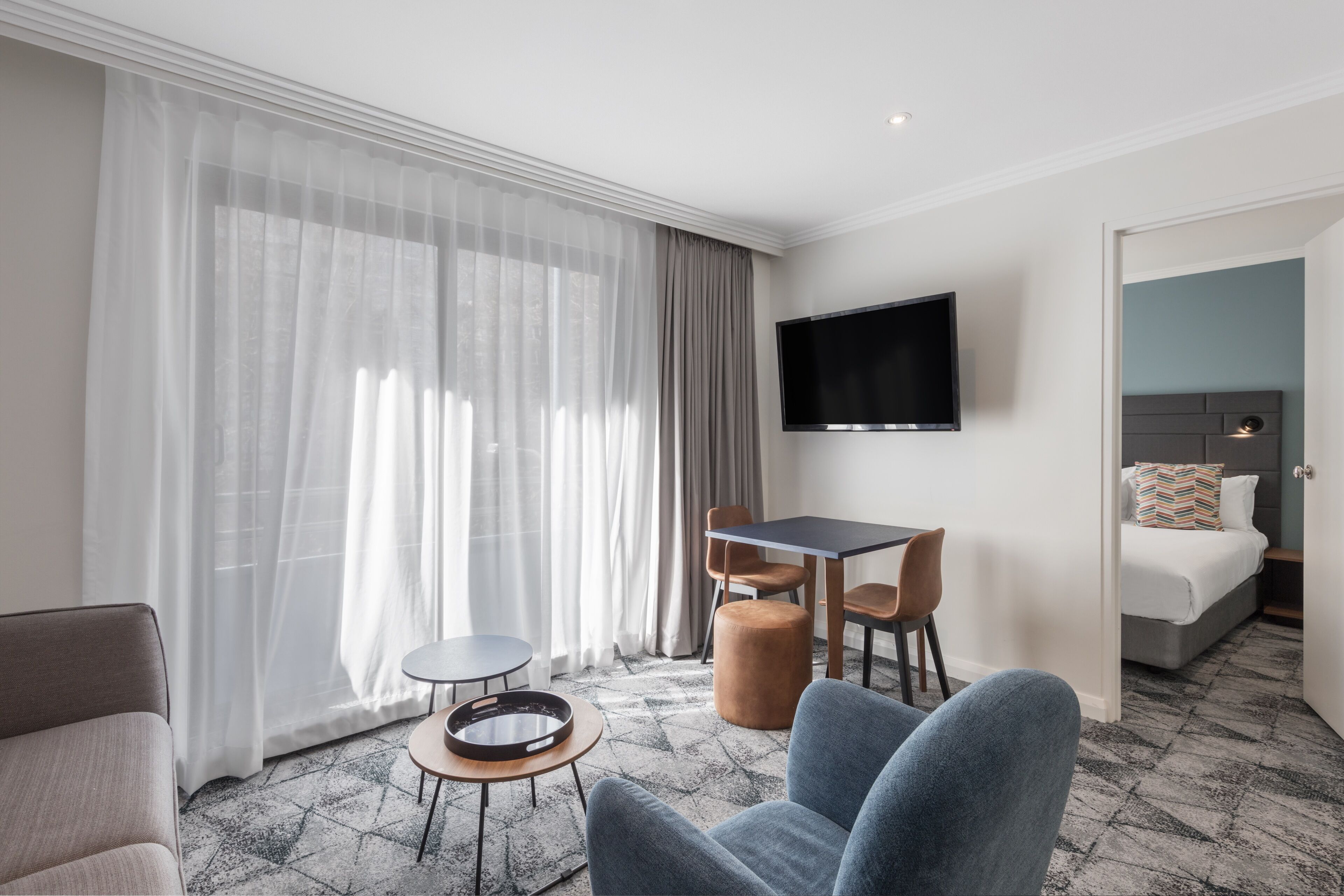 lcd tv, dvd player, pay films