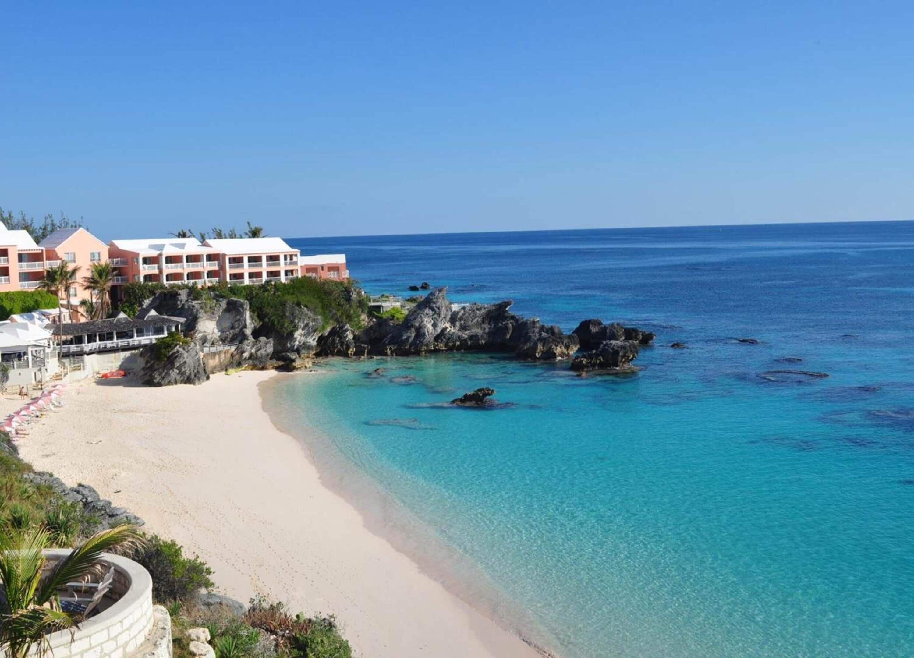 on the beach, white sand, sun-loungers, beach umbrellas