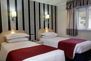 Desk, blackout drapes, iron/ironing board, free WiFi