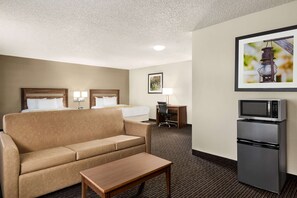 Studio Suite, 2 Queen Beds, Non Smoking | Desk, iron/ironing board, free cribs/infant beds, free WiFi