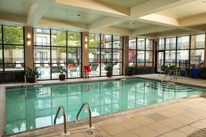 Indoor pool, seasonal outdoor pool, sun loungers, lifeguards on site