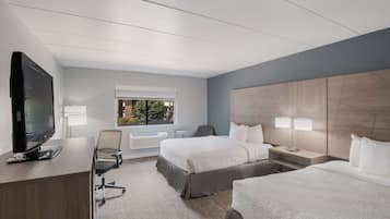 Standard Room, 2 Queen Beds, Accessible, Refrigerator & Microwave (Walk-in Shower) | Premium bedding, iron/ironing board, free cribs/infant beds, free WiFi