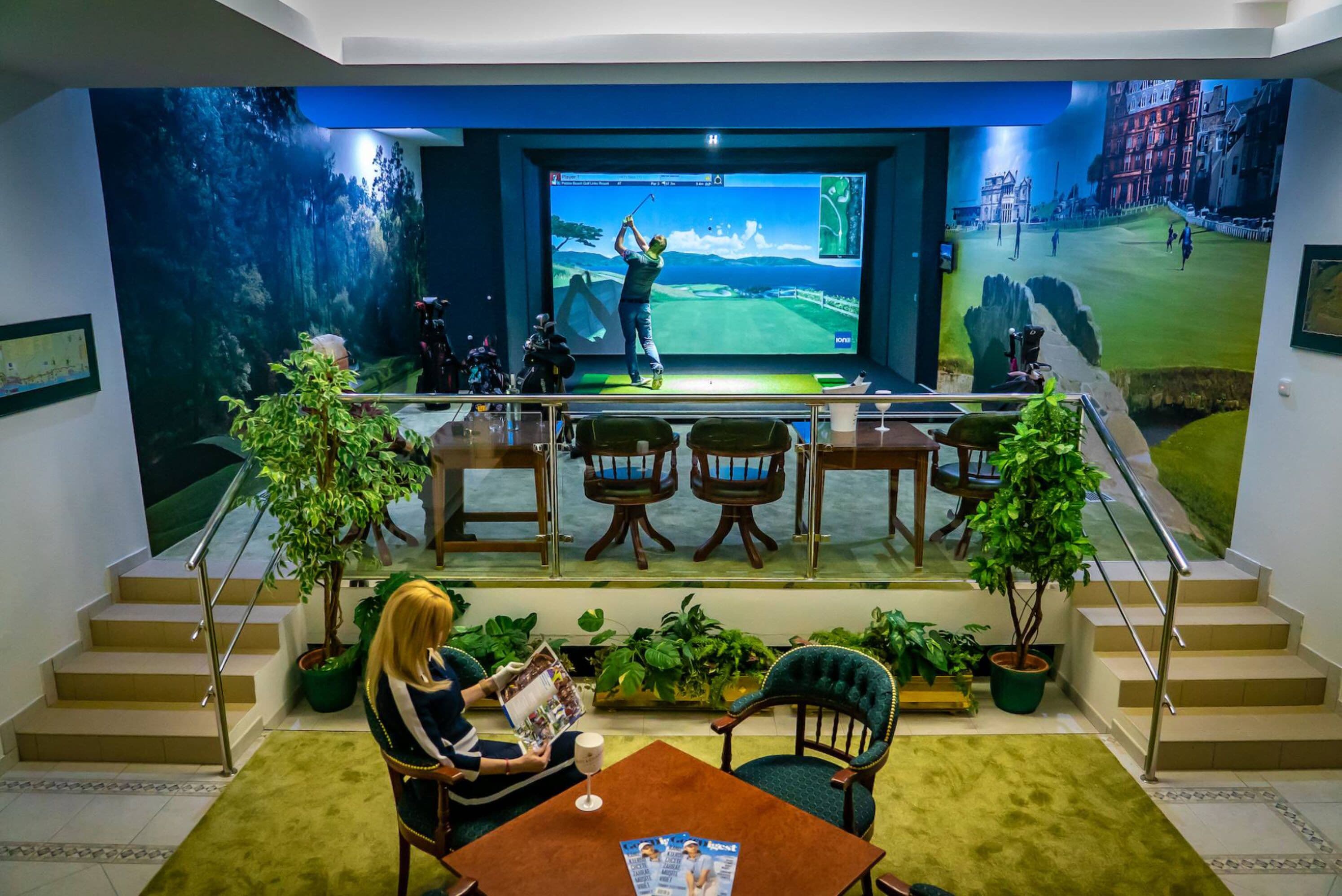 indoor golf driving range