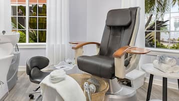 Body wraps, body scrubs, facials, massage/treatment rooms