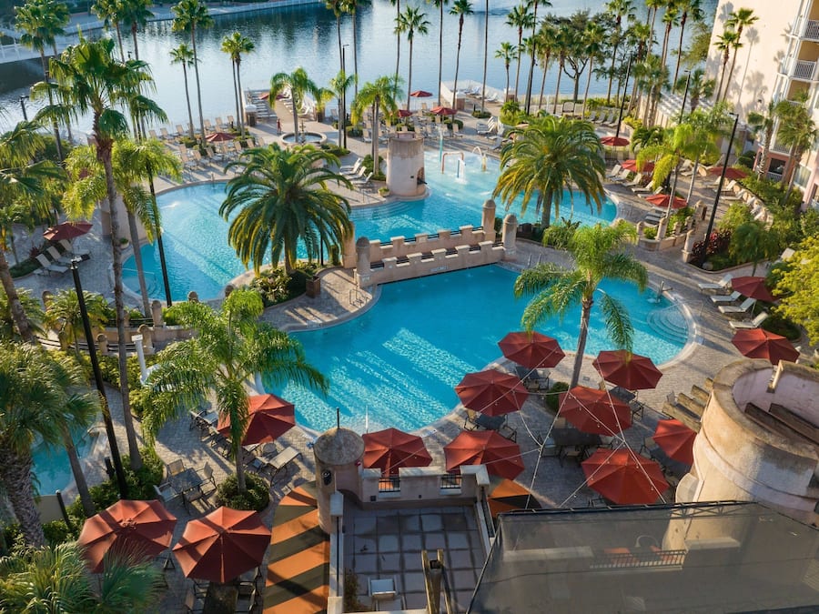 4 outdoor pools, open 7:00 AM to 11:00 PM, pool cabanas (surcharge)