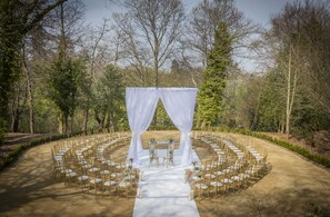 Outdoor wedding area