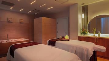 Sauna, body treatments, aromatherapy, deep-tissue massages