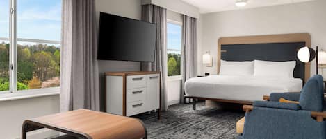 In-room safe, desk, laptop workspace, blackout drapes