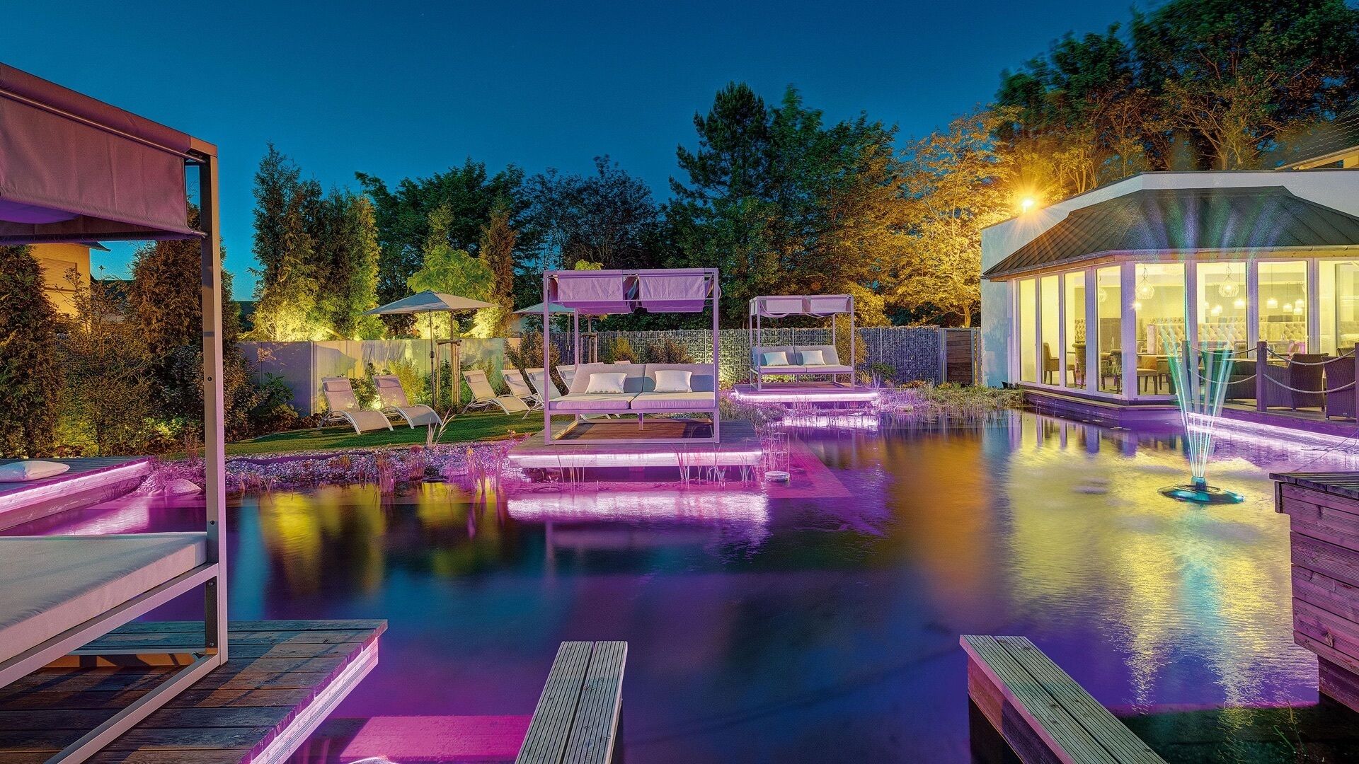 Indoor pool, 2 outdoor pools, open 8:00 AM to 9:00 PM, pool umbrellas