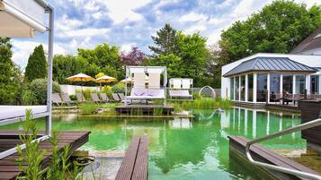 Indoor pool, 2 outdoor pools, open 8:00 AM to 9:00 PM, pool umbrellas