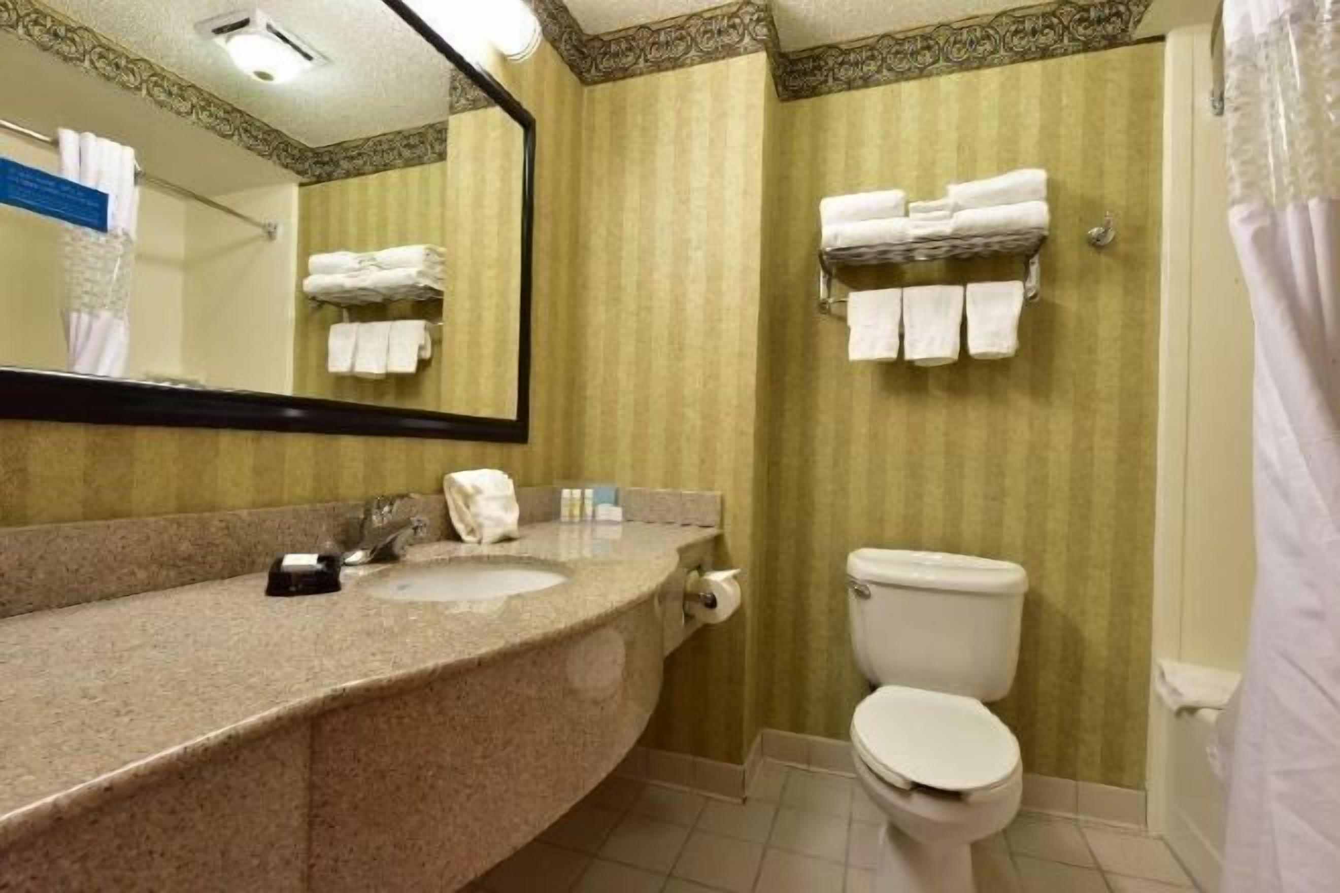 浴室 | 淋浴设施、吹风机、毛巾