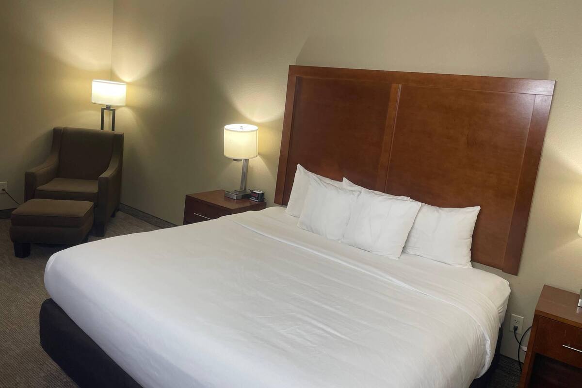 Escritorio, acceso a internet, despertador y ropa de cama 