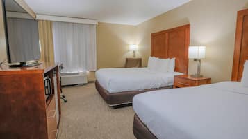 Desk, high-speed internet, alarm clocks, bed sheets