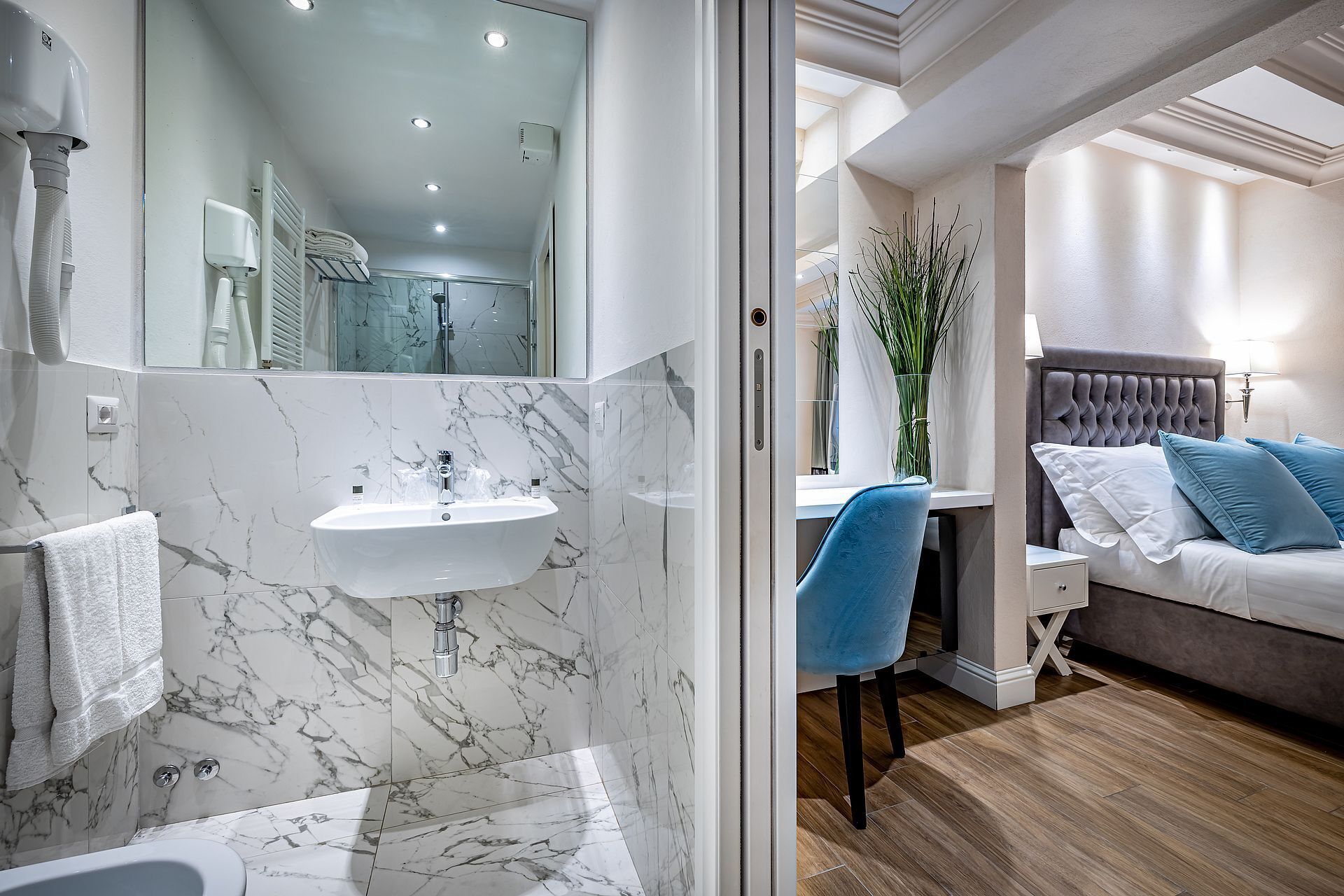 free toiletries, hair dryer, slippers, soap