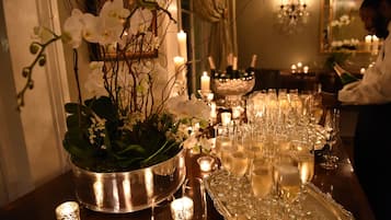 Outdoor wedding area