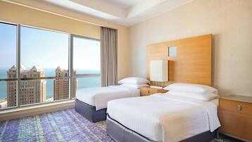 Panorama-Zimmer, 2 Einzelbetten, Meerblick | Allergikerbettwaren, Tempur-Pedic-Betten, Minibar, Zimmersafe