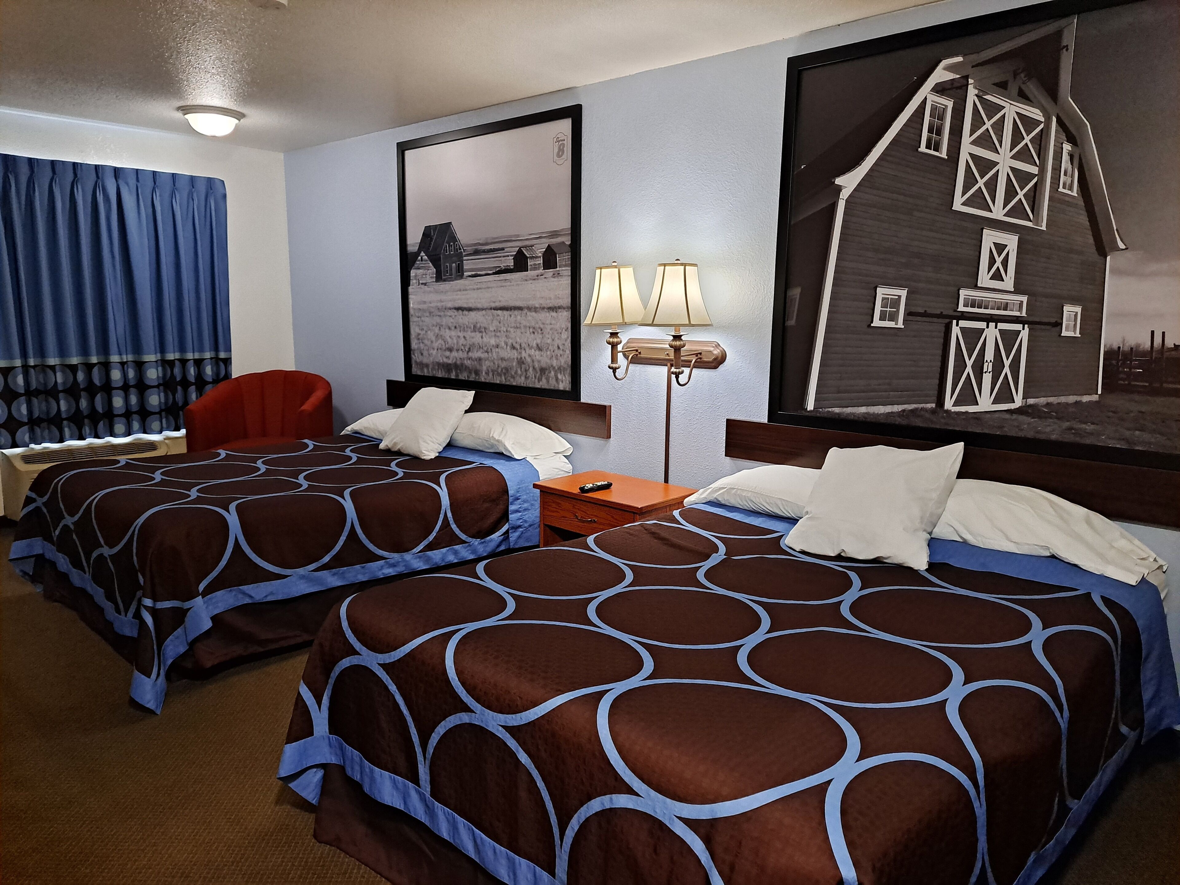 2 queen beds, second floor, non-smoking | desk, laptop workspace, blackout curtains, iron/ironing board