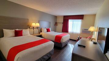 Desk, free WiFi, bed sheets