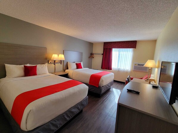 Desk, free WiFi, bed sheets