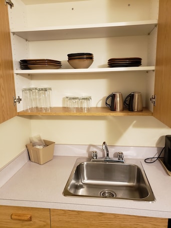 Suite, 1 King Bed, Non Smoking (Two-Room Suite) | Private kitchenette | Fridge, coffee/tea maker. Super 8 by Wyndham Moose Jaw SK