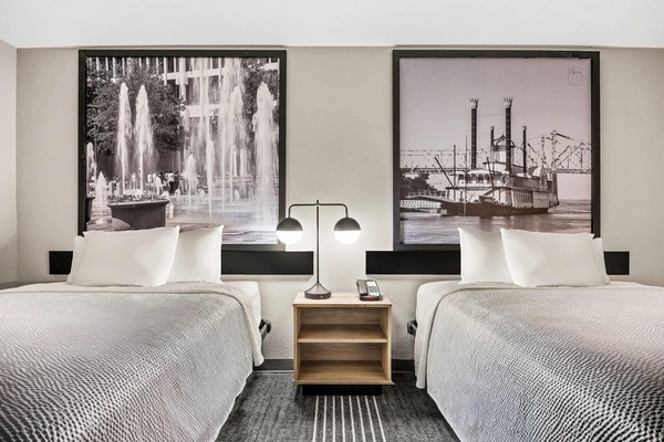 Room, 2 Queen Beds, Non Smoking | Desk, laptop workspace, iron/ironing board, internet (free)