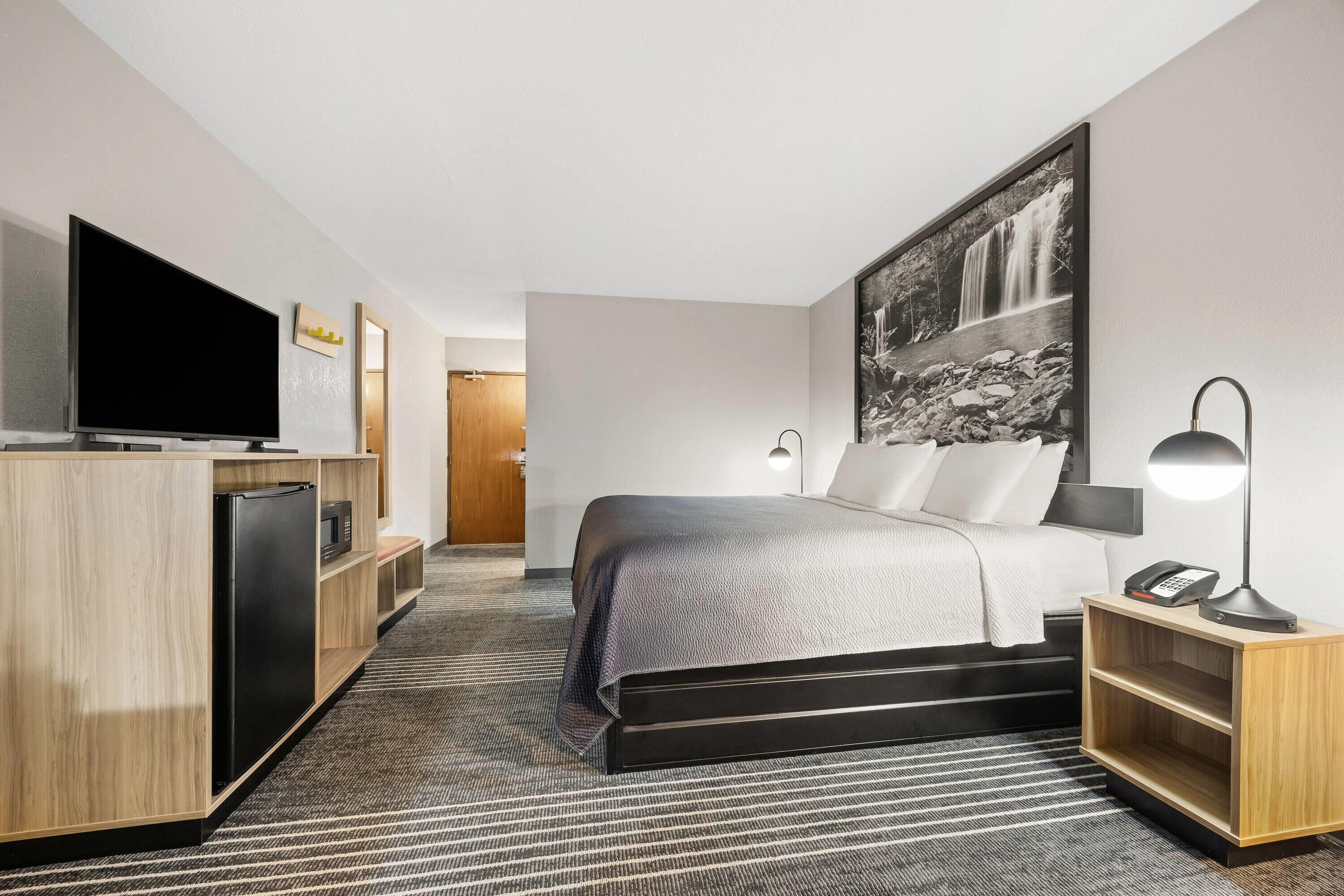 Room, 1 King Bed | Desk, laptop workspace, iron/ironing board, free internet