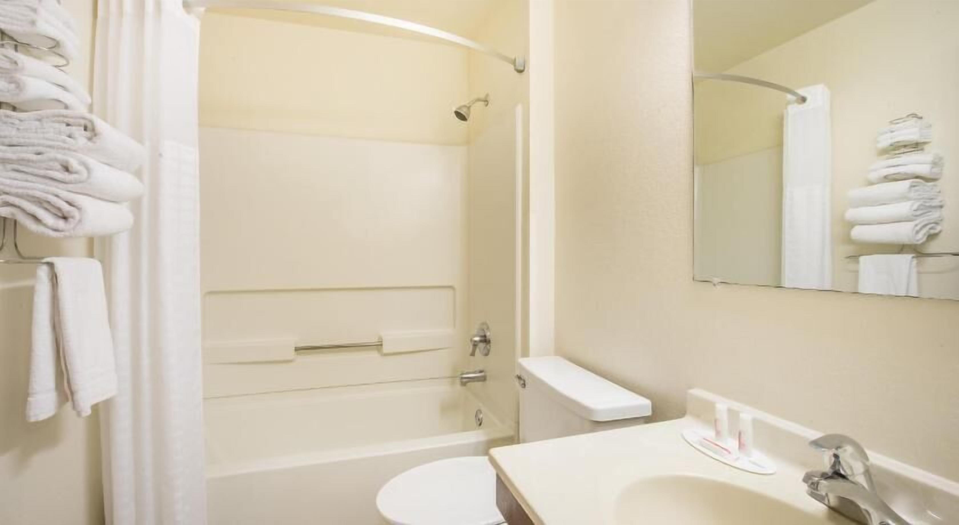 Bathroom | Combined shower/tub, free toiletries, hair dryer, towels