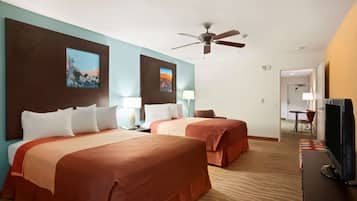 Room, 2 Queen Beds, Accessible, Non Smoking (Ground Floor, Mobility Accessible) | In-room safe, soundproofing, free WiFi, bed sheets