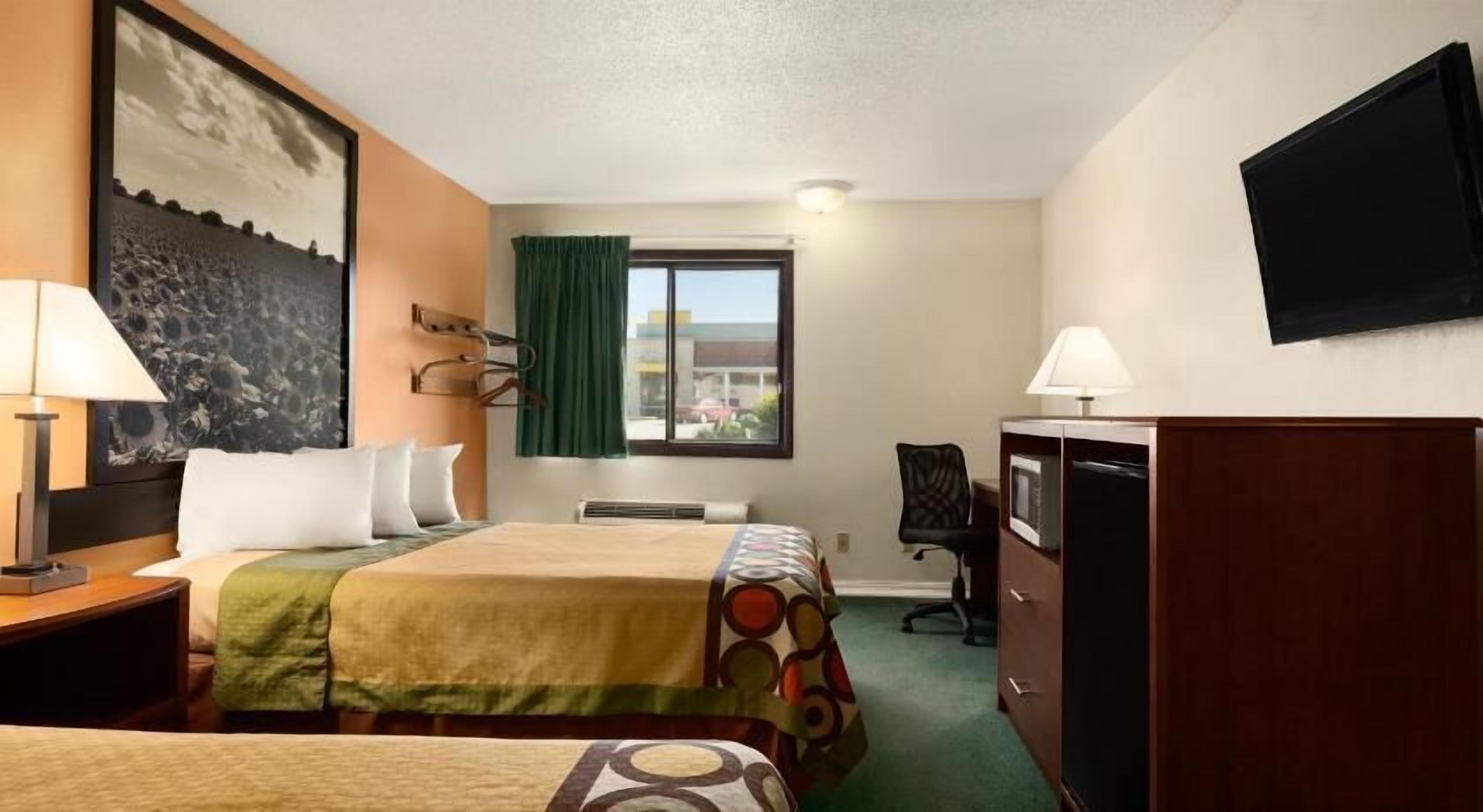Desk, blackout drapes, free WiFi, bed sheets