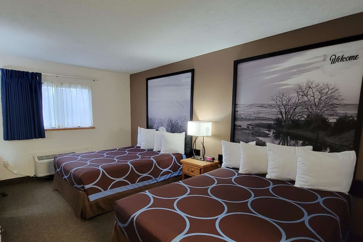 1 bedroom, desk, blackout curtains, iron/ironing board