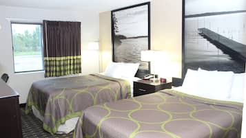 Room, 2 Double Beds, Non Smoking | Desk, iron/ironing board, free cribs/infant beds, free WiFi