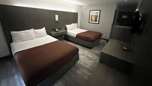 Room, 2 Double Beds, Non Smoking, Refrigerator | Premium bedding, desk, iron/ironing board, free WiFi